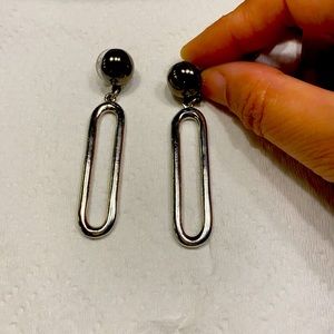 Post Ben-Amun Earrings with Oval Bar Drop